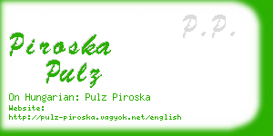 piroska pulz business card